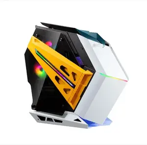 Vendita natale Gaming X corazzata vetro temperato Mid Tower custodia da gioco per PC-Gundam bianco