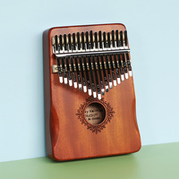 Wooden Body Musical Instrument 17 Keys Thumb Piano Mini Kalimba for Kids Toys