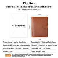 Cuaderno de Hojas Sueltas en Promoción, Diario OEM, Cuaderno A5 de Tapa Dura, Cuaderno de 6 Anillas con Encuadernación de Hojas Sueltas para Negocios