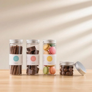 Custom Printed Cosmetic PET <b>Jars</b> Wholesale Cosmetic 50g 100g PET <b>Jar</b> Cream <b>Plastic</b> <b>Jar</b> PET Cosmetic Packaging - Product Image 3