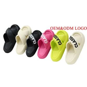 Custom logo Cloud slippers Indoor Outdoor Bottom Women's Eva Slide Beach Slippers Sandals