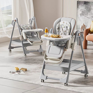 Chaise haute pour bébé, siège <span class=keywords><strong>d</strong></span>'<span class=keywords><strong>appoint</strong></span> pour la salle à manger, chaises hautes et balançoires réglables 2 en 1 pour bébé - Product Image 2