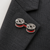 Broche personnalisée industrielle en émail, bobine mécanique double, bobine de film, bobine à coudre, souvenir, vente en gros d'usine, OEM ODM