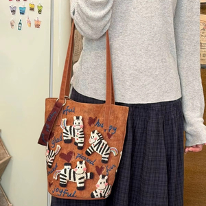 2026 New PLAYMAX Eco-Friendly Superior Quality Canvas Tote <b>Bag</b> Large Capacity <b>Medium</b> <b>Size</b> Single Shoulder Crossbody Shopping <b>Bag</b> - Product Image 5