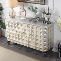 Armoire Rectangle Moderne en Bois Massif Entrée de Console Latérale en Bois Brillant Italien pour Meubles de Salon Buffet/Schrank Design