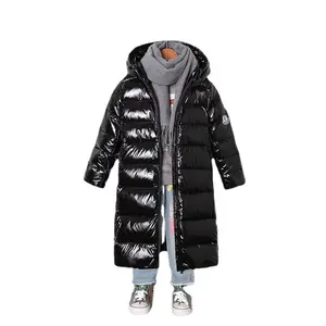 MU Winter Daunen mantel Kinder halten warm Jungen Mädchen Baumwolle gepolstert einfarbig Kinder Daunen jacke