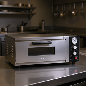 Four à pizza électrique commercial Vevor de 18 pouces, 1740 W, en acier inoxydable, avec thermomètre, pour comptoir - Product Image 2
