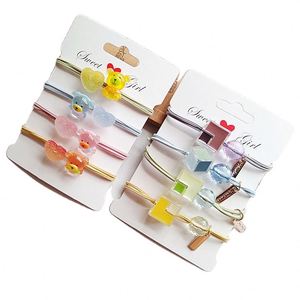 Custom Simple Lace Hair <b>Tie</b> Paper Cards High Elastic Hair Band Tags with Printing Your logo - Product Image 1