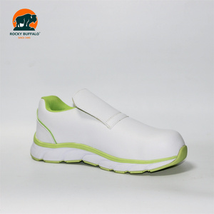 Chaussures de sécurité Rocky Buffalo durables et légères pour femmes/hommes avec semelle extérieure en caoutchouc EVA et fonction antistatique et anti-écrasement blanche - Product Image 1