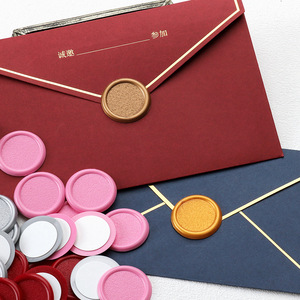 Étiquettes en cire givrée vierges, tampons de cire à sceller, autocollants de sceau en cire colorés DIY pour la décoration d'enveloppes - Product Image 3