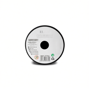 Nastro regalo Ilan 5 mm x 100 iarde argento metallizzato per confezioni - Product Image 1