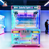 Machine à griffes moderne pour jeux d'arcade, avec éclairage LED, attrape-animaux en peluche, distributeur de prix et de jouets, usage commercial