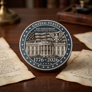 Moneda Conmemorativa de Aniversario 2026, Nueva Tendencia, Patriótica, Coleccionable, Recuerdo, Imitación de Metal Antiguo Personalizada - Product Image 4