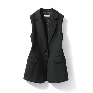 <span class=keywords><strong>Chaleco</strong></span> de traje de <span class=keywords><strong>mujer</strong></span> <span class=keywords><strong>Beige</strong></span> de otoño, <span class=keywords><strong>chaleco</strong></span> informal combinado con un solo botón sin mangas, <span class=keywords><strong>chaleco</strong></span> clásico, <span class=keywords><strong>chaleco</strong></span> de viaje - Product Image 3