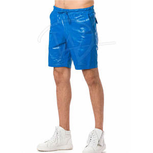 Haute qualité High Street Style hommes Shorts en cuir motif solide plaine teint écologique séchage rapide prix de gros pas cher - Product Image 2