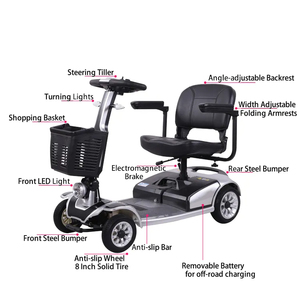 Scooter elettrico potente per adulti a caldo per la mobilità Scooter elettrico 4 ruote pieghevole E Scooter per anziani - Product Image 5