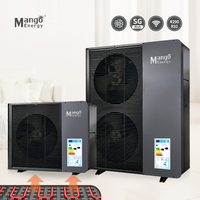Monoblock Inverter udara, kontroler Wifi pompa panas domestik, DC Inverter udara ke Air 10KW 15kW 20kW R32