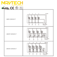M12 4 Ports Câble Termination Simple Double Signal Électrique Optique Boîte De Jonction Noir IP67 Femelle IEC OEM ou Personnalisé