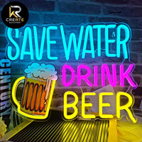 Enseignes néon LED RGB personnalisées activées par le son pour bars, clubs, événements, voitures et décorations d'entreprise - Étanches