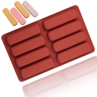 Molde de Silicona Eversoul Antiadherente de 8 Cavidades para Galletas, Chocolate y Pasteles, Herramienta para Hornear