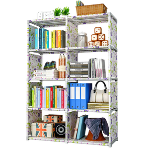 Armoire <span class=keywords><strong>de</strong></span> rangement en tissu multifonctions, bibliothèque <span class=keywords><strong>de</strong></span> bureau moderne <span class=keywords><strong>simple</strong></span> <span class=keywords><strong>et</strong></span> personnalisable, étagère pour organiser - Product Image 4
