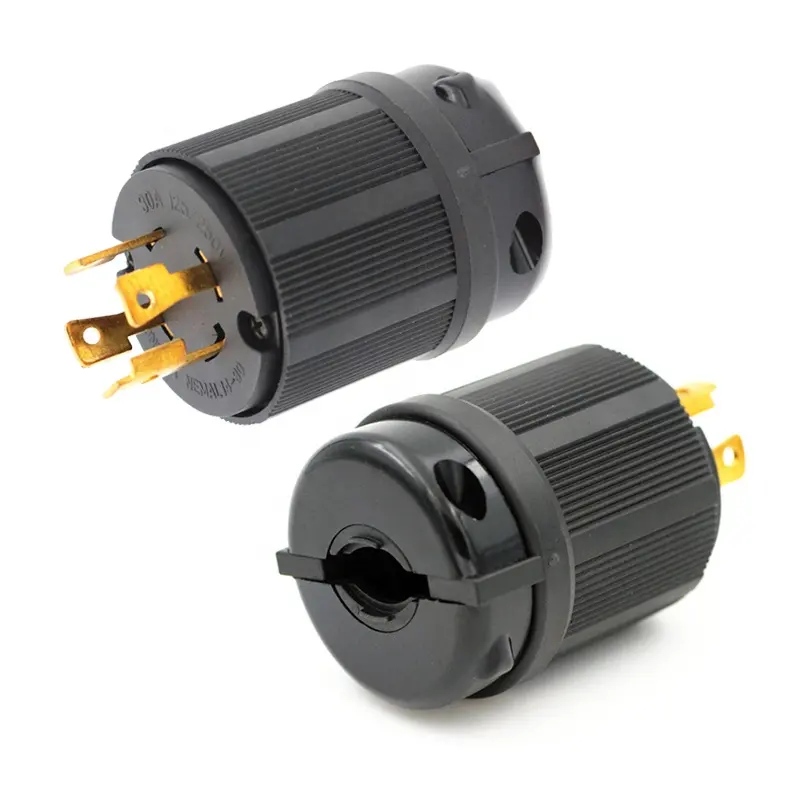 30A Generator Plug Twist Lock 125/250V NEMA L14-30P 4 Pin Male Plug Replacement Male Plug