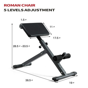 <span class=keywords><strong>Chaise</strong></span> romaine en acier de qualité commerciale, extension hyper inversée, banc d'exercice pour le bas du dos de haute technologie pour une utilisation à domicile - Product Image 3