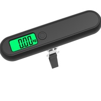 Balance de voyage portable en plastique 50 kg 10 g, petite balance numérique à suspendre avec écran LCD rétroéclairé vert pour bagages
