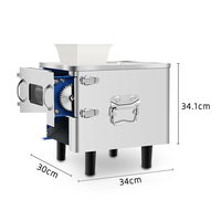 Nieuwe groentesnijmachine voor de verwerking van gedroogd fruit en vlees, roestvrij staal, automatische kom-/blokjes snijmachine, capaciteit 200 kg/uur