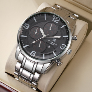 Montre de style professionnel transfrontalier pour hommes, cadran rond, calendrier, multifonctionnelle, montre à quartz de luxe pour hommes - Product Image 4