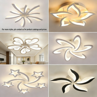 Plafonnier LED à montage en surface à haut lumen avec télécommande, en acrylique, design moderne et luxueux pour salon