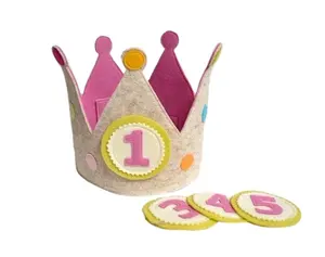 Handmade High Quality Felt Birthday Crown for Kids Birthday Party