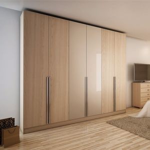 Armoires de chambre simples Prix <span class=keywords><strong>moins</strong></span> <span class=keywords><strong>cher</strong></span> Fabricant professionnel Finition d'usine Garde-robe à panneaux laqués Garde-robe de placard - Product Image 6