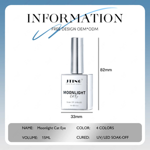 ยาทาเล็บเจลแมวเหมียว 4 สี สีขาวพอร์ซเลนความหนาแน่นสูง แห้งเร็ว เสริมความแข็งแรง - Product Image 4