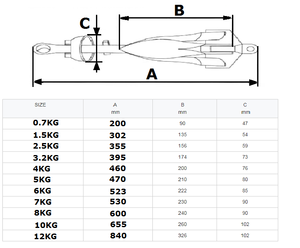 6kg ancla plegable fábrica gran oferta acero inoxidable 316 barco marino alto pulido espejo ancla plegable - Product Image 6