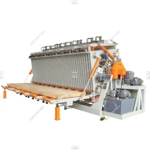 Panel de madera hidráulico horizontal, prensa de juntas de dedo, compresora de tablero de madera, máquina portadora de abrazadera