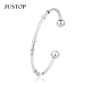 JUSTOP stainless steel Cuff <b>Bracelet</b> <b>Ball</b> Design Unisex Classic Fashion Jewelry Alloy Bangle - Product Image 1