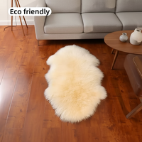 Tapis de luxe antidérapant en 100 % peau de mouton véritable, personnalisable en taille et couleur, pour décoration de salon – Échantillon disponible, direct usine