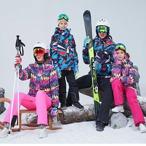 Tenue de ski parent-enfant, combinaison de neige pour enfants, veste imperméable, tenues familiales, vêtements d'hiver pour enfants, vêtements personnalisés pour femmes - Product Image 2