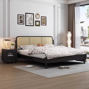 <span class=keywords><strong>Lit</strong></span> en bois massif de frêne nordique, style moderne simple et rétro, <span class=keywords><strong>lit</strong></span> double de 1,8 m, <span class=keywords><strong>lit</strong></span> de mariage pour chambre principale de 1,5 m avec rangement - Product Image 1