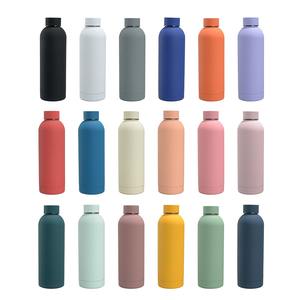 Custom Logo 500Ml Drinkfles Rvs Dubbele Wand <span class=keywords><strong>Vaccum</strong></span> Kolf Thermisch Rubber Verf Matte Sportwaterfles - Product Image 3