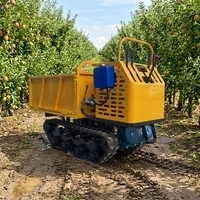 Ferngesteuerter Raupenkipper Mini-Dumper Elektrischer Transporter 6,3KW Motor 0,4m Schaufel für Landwirtschaft Garten Bauarbeiten