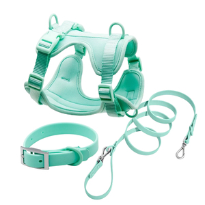 Harnais et laisse ajustables et imperméables pour chien et chat, avec boucle personnalisée, confortables, toutes saisons, en PVC. - Product Image 1