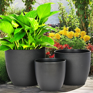 Lot de <span class=keywords><strong>3</strong></span> pots en plastique modernes de l'usine <span class=keywords><strong>BRICE</strong></span> différentes tailles pour graines plantes pépinière vente en gros Pots de fleurs palette de Drainage pour - Product Image 3