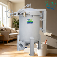 Filtre industriel pour peinture à base d'eau/d'huile en acier inoxydable 304/316, boîtier de filtre à sac à pression antidéflagrant
