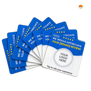 Carta NFC per Recensioni in Spagnolo, Francese e Italiano, 12cm in Acrilico, Biglietto da Visita NFC, Pronta per la Spedizione - Product Image 1