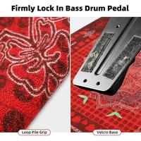 Tapis insonorisant personnalisé OEM&ODM pour batterie, tapis de scène pour performance musicale, tapis de sol pour batterie avec logo