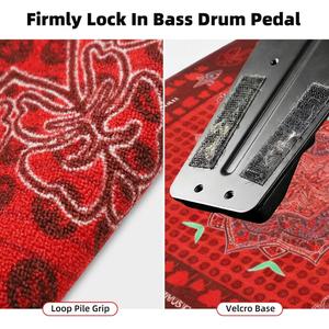 Tapis insonorisant personnalisé OEM&ODM pour <span class=keywords><strong>batterie</strong></span>, tapis de scène pour performance musicale, tapis de sol pour <span class=keywords><strong>batterie</strong></span> avec logo - Product Image 2