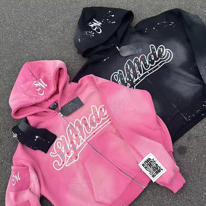 Sudadera recortada cuadrada de primera calidad para hombre, ropa de calle de invierno, Sudadera con capucha personalizable transpirable con logotipo personalizado - Product Image 1