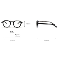 Montures de lunettes de Prescription rétro Lunettes en acétate de haute qualité 2025 Montures de lunettes rondes de luxe pour hommes